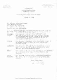 Portada:Carta dirigida a Aniela Rubinstein. Carpinteria (Argentina), 20-03-1946
