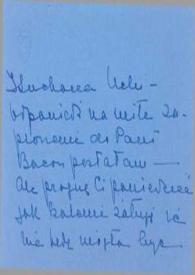 Portada:Carta dirigida a Aniela Rubinstein, 15-12-1954