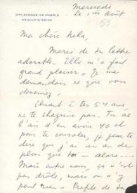Portada:Carta dirigida a Aniela Rubinstein. Enghien-les-Bains (Francia), 01-08-1963