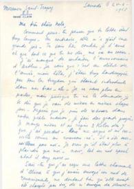 Portada:Carta dirigida a Aniela Rubinstein. Saint -Tropez (Suiza), 24-02-1968