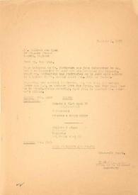 Portada:Carta dirigida a Wilfred van Wyck. Nueva York, 03-01-1973