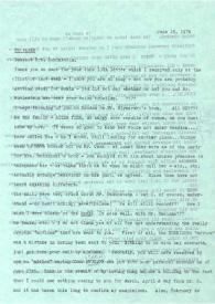 Portada:Carta dirigida a Aniela Rubinstein. Nueva York, 25-06-1976