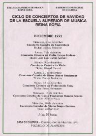 Portada:Ciclo de Conciertos de Navidad de la Escuela Superior de Música Reina Sofía