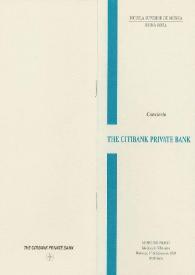 Portada:Concierto The Citibank Private Bank