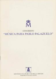 Portada:Concierto :  Música para Pablo Palazuelo