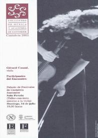 Portada:Encuentro de Música y Academia de Santander : Cantabria 2002