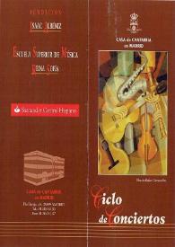 Portada:Ciclo de Conciertos de la Casa de Cantabria en Madrid : Henry Bonamy (Piano)