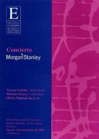 Portada:Concierto Morgan Stanley
