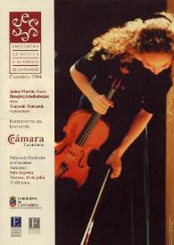 Portada:Encuentro de Música y Academia de Santander : Cantabria 2004 : Ciclo de Conciertos en la Sala Argenta