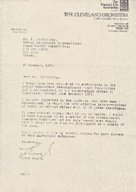 Portada:Carta a J. Bistritzky. Cleveland (Ohio), 27-10-1972