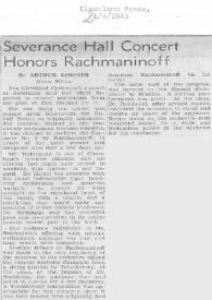 Portada:Severance hall concert honors Rachmaninoff