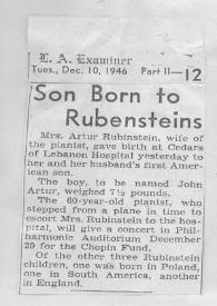 Portada:Son Born to Rubensteins (Rubinstein)
