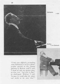 Portada:Fotografía de Arthur Rubinstein y pintura de Brahms. Artículo de Arthur Rubinstein