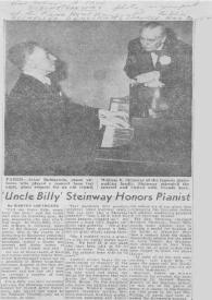 Portada:'Uncle Billy' Steinway Honors Pianist