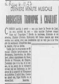 Portada:Rubinstein triomphe à Chaillot