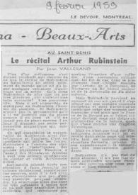Portada:Le récital Arthur Rubinstein