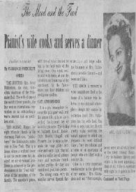 Portada:Pianist's wife cooks and serves a dinner