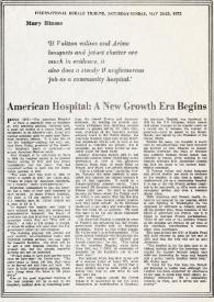 Portada:American Hospital : A new growth era begins