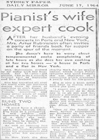 Portada:Pianist's wife expert cook