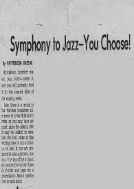 Portada:Symphony to jazz-you choose!