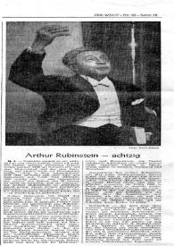 Portada:Arthur Rubinstein - achtzig