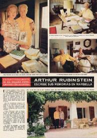 Portada:Arthur Rubinstein escribe sus memorias en Marbella