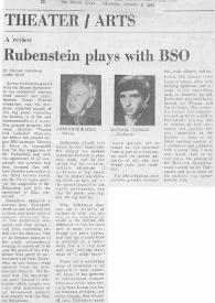 Portada:Rubenstein (Rubinstein) plays with BSO
