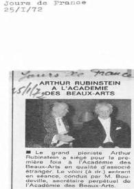 Portada:Arthur Rubinstein à l'Academie des Beaux-Arts