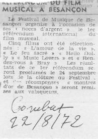Portada:[Référendum ]du film musical à Besançon