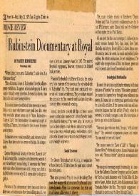Portada:Rubinstein documentary at Royal