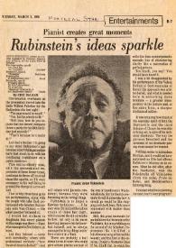 Portada:Pianist creates great moments : Rubinstein's ideas sparkle