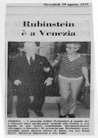 Portada:Rubinstein è a Venezia