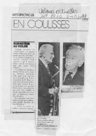 Portada:Rubinstein au violon