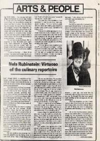 Portada:Nela Rubinstein : virtuoso of the culinary repertoire