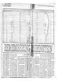 Portada:Remembering Rubinstein