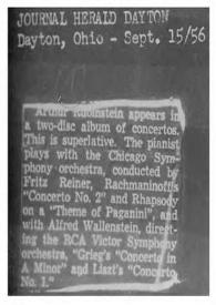 Portada:Arthur Rubinstein appears in two-disc album of concertos. This is superlative...