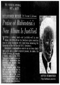 Portada:Praise of Rubinstein's new album is justified