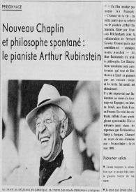 Portada:Nouveau Chaplin et philosophe spontané : le pianiste Arthur Rubinstein
