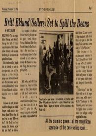 Portada:Britt Eklund (Sellers) Set to Spill the Beans