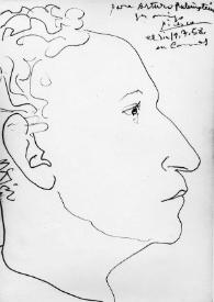 Portada:Dibujo de Arthur Rubinstein (perfil derecho) realizado por Picasso