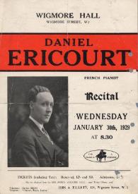 Portada:Programa de concierto del pianista Daniel Enricourt