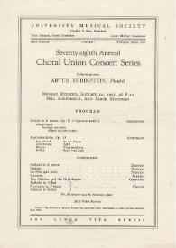 Portada:Seventy-eighth Annual Choral Union Concert Series
