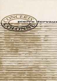 Portada:Concerts Colonne : Pierre Dervaux