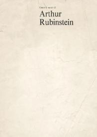 Portada:Programa de concierto del pianista Arthur Rubinstein