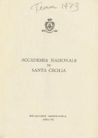 Portada:Programa de conciertos de la Accademia Nazionale di Santa Cecilia
