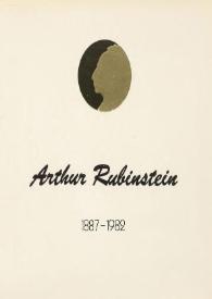 Portada:First Aniversary of the death of Arthur Rubinstein : con el Tel Aviv String Quartet