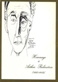 Portada:Hommage a Arthur Rubinstein (1887 - 1982) : Récital de Sviatoslav Richter