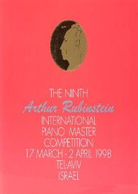 Portada:The Ninth Arthur Rubinstein Piano Master Competition : 17 March - 2 April 1998 : Tel-Aviv Israel