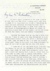 Portada:Carta dirigida a Aniela Rubinstein. París (Francia), 11-07-1983