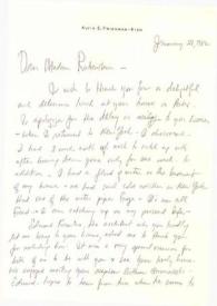 Portada:Carta dirigida a Aniela Rubinstein, 28-01-1982